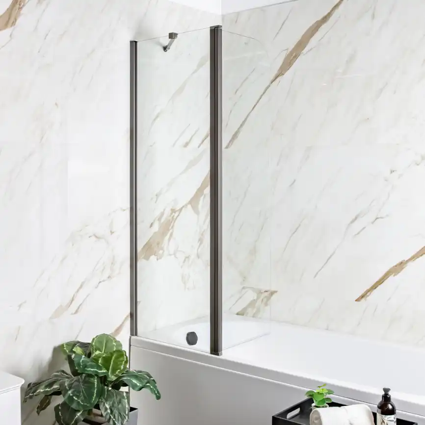 Шторка на ванну AVS Асти Дуо 100 см левая профиль оружейная сталь, прозрачное стекло, 803-0016-150-5545L-WS-T фото 2