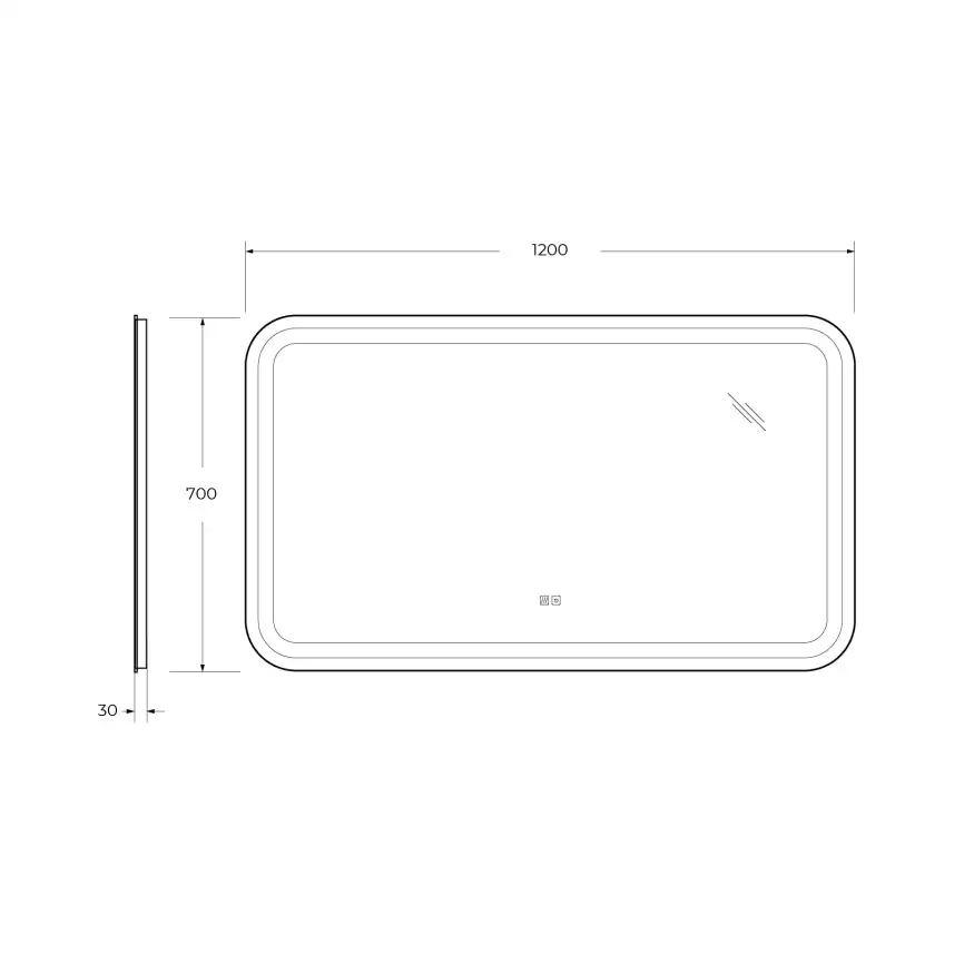 Зеркало Cezares CZR-SPC-STYLUS-1200-700-TCH-WARM фото 8