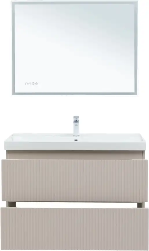 Тумба под раковину Aquanet Джейн (Flat) 100 бежевый, 343979 фото 9