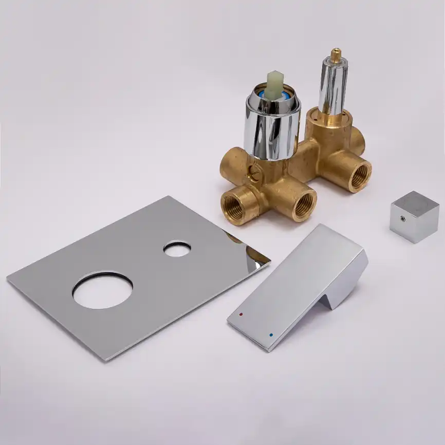 Встраиваемая душевая система AVS CUBE 811-241-CR с изливом, хром фото 2