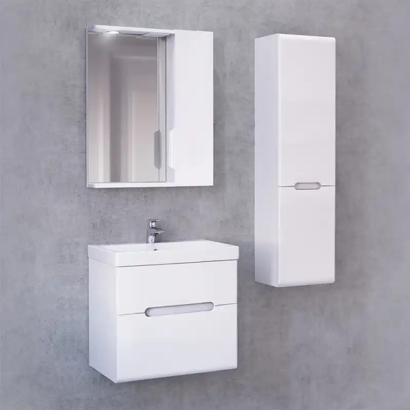 Тумба под раковину Jorno MODUO SLIM 50 Mod.01.50/P/W Белая фото 4