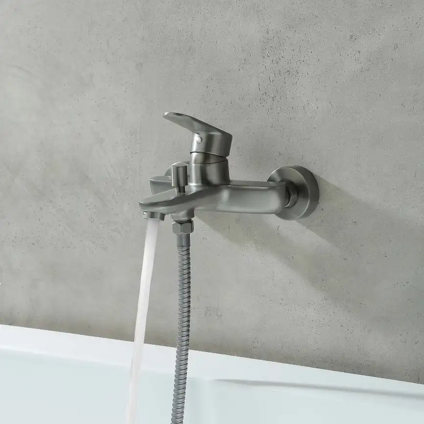 Смеситель для ванны Aquatek Ника AQ1840BGM, Оружейная сталь фото 9