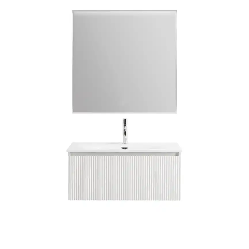 Тумба под раковину BelBagno UNO-800-1C-SO-BO подвесная, Bianco Opaco фото 12