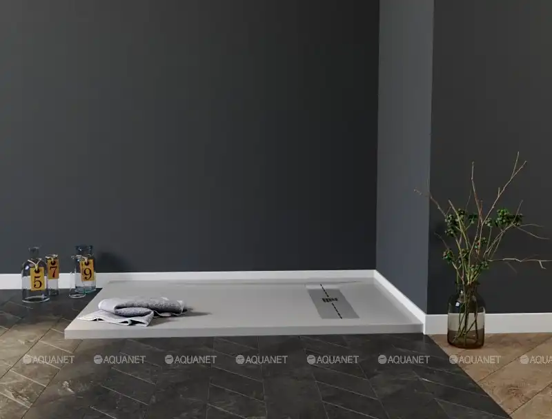 Душевой поддон Aquanet Delight 120х90 из искусственного камня 260111 Серый фото 2