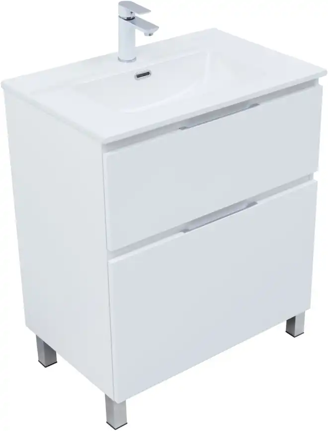 Тумба под раковину Aquanet Алвита New 70 напольная, белый матовый, 344133 фото 9