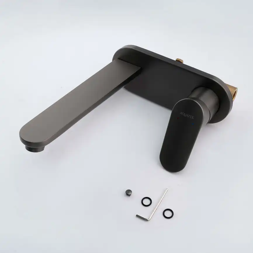 Смеситель для раковины Aquatek Ника AQ1813BGM, Оружейная сталь фото 6