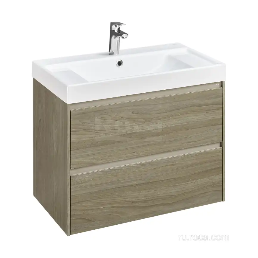 Тумбы под раковину Roca Ona 80 A857630511 подвесная, цвет, Вяз темный фото 1