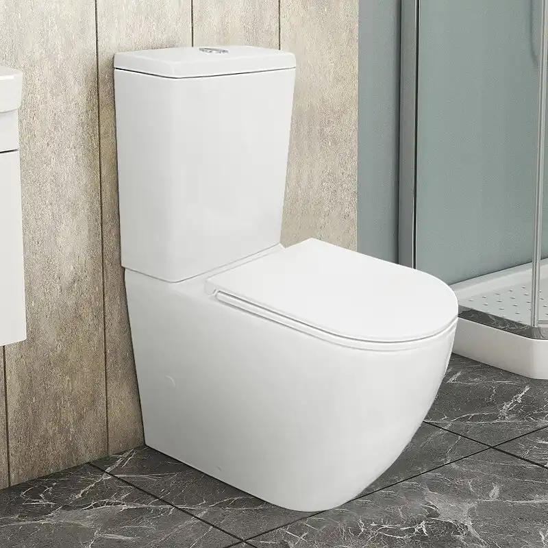 Унитаз-компакт Azario Grado AZ-2141 UQ1 напольный, смыв Торнадо, безободковый, с бачком и сидением микролифт, цвет белый фото 13