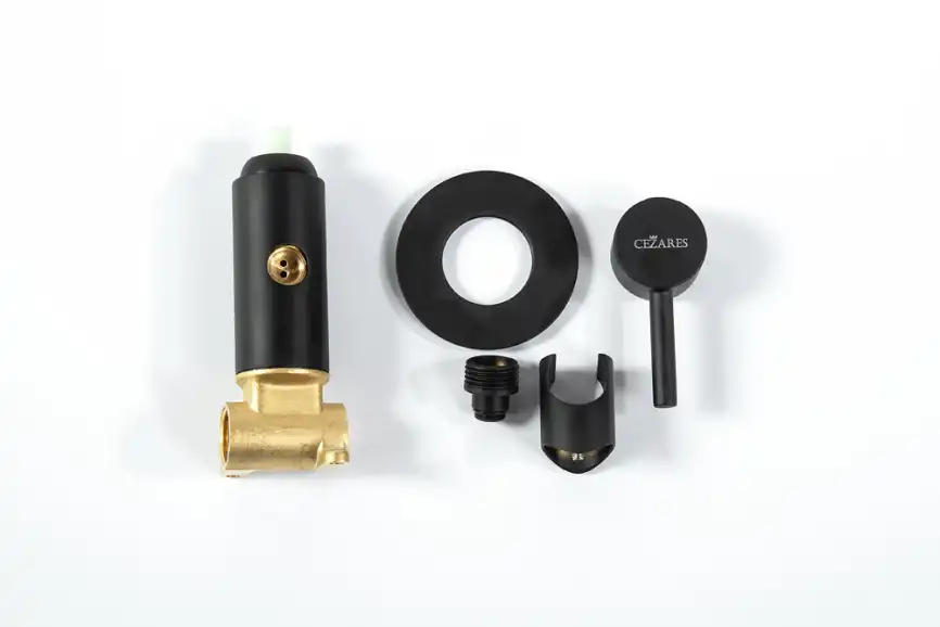 Смеситель для гигиенического душа Cezares CZR-DA1-NOP, Черный матовый фото 4