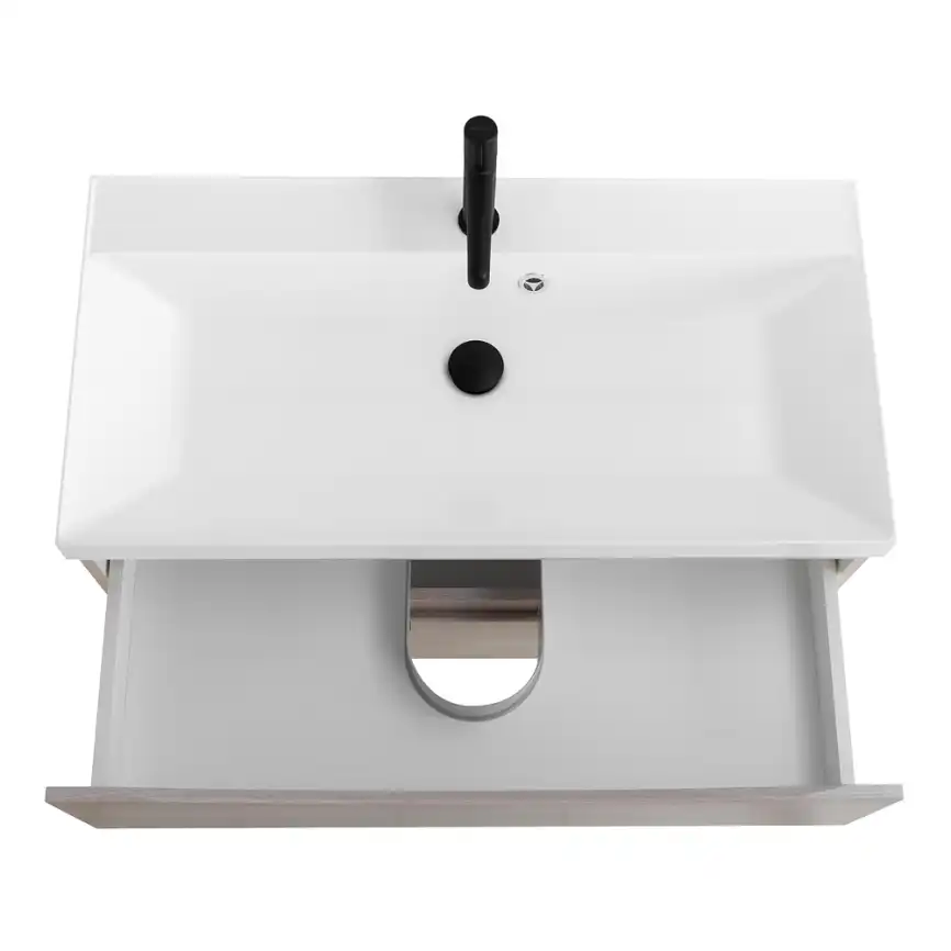 Тумба под раковину BelBagno MARINO-800-2C-SO-RG-P подвесная Rovere Grigio фото 5