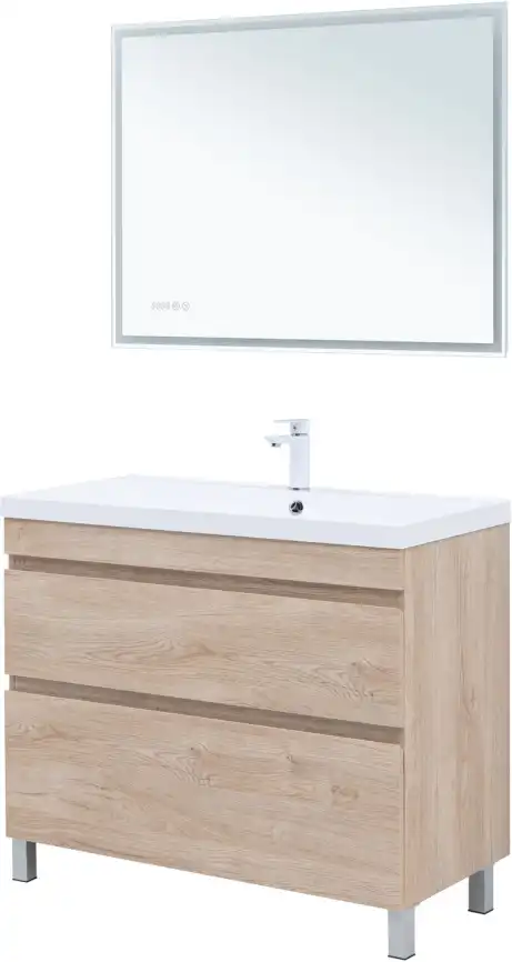 Тумба под раковину Aquanet Нота New 100 дуб светлый, 344149 фото 4