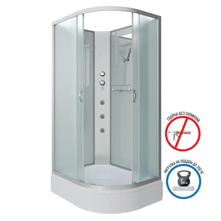 Душевая кабина Niagara Classic 100х90х200 NG-33094-14LBKG средний поддон, с гидромассажем, 330944LBKG фото 1