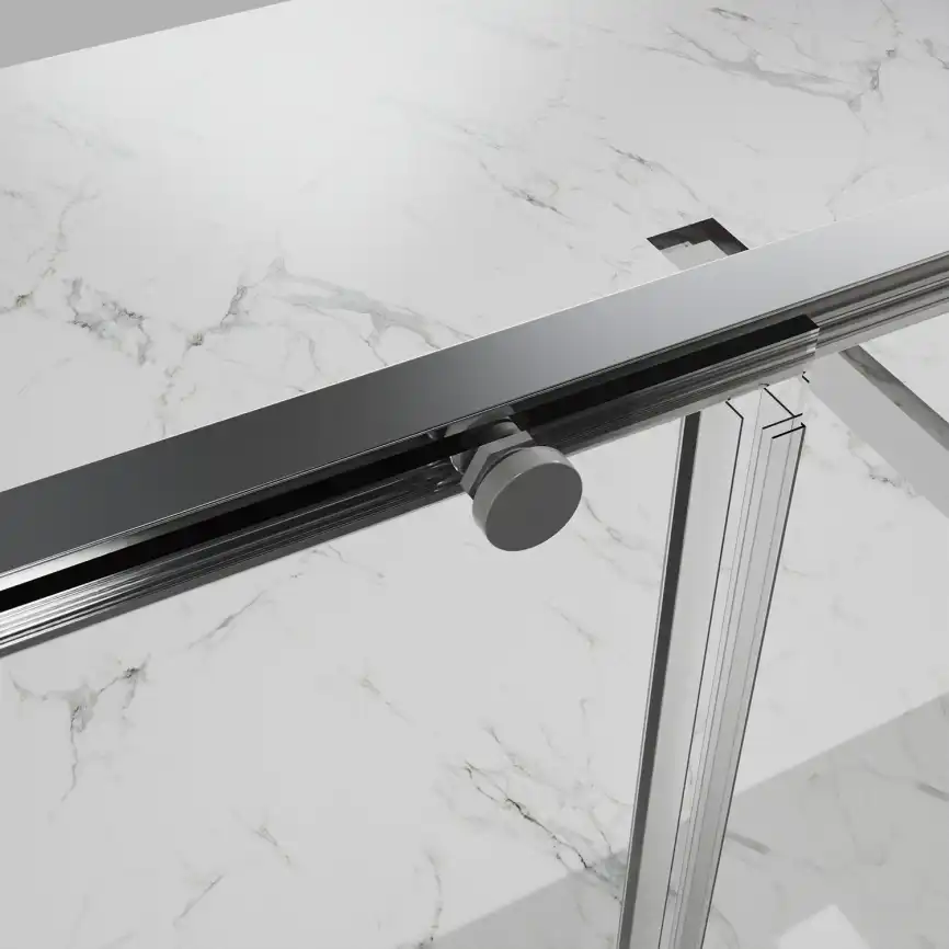 Душевая дверь Azario 120 AZ-Y43-120-MB-CL, профиль черный матовый, стекло Прозрачное фото 5