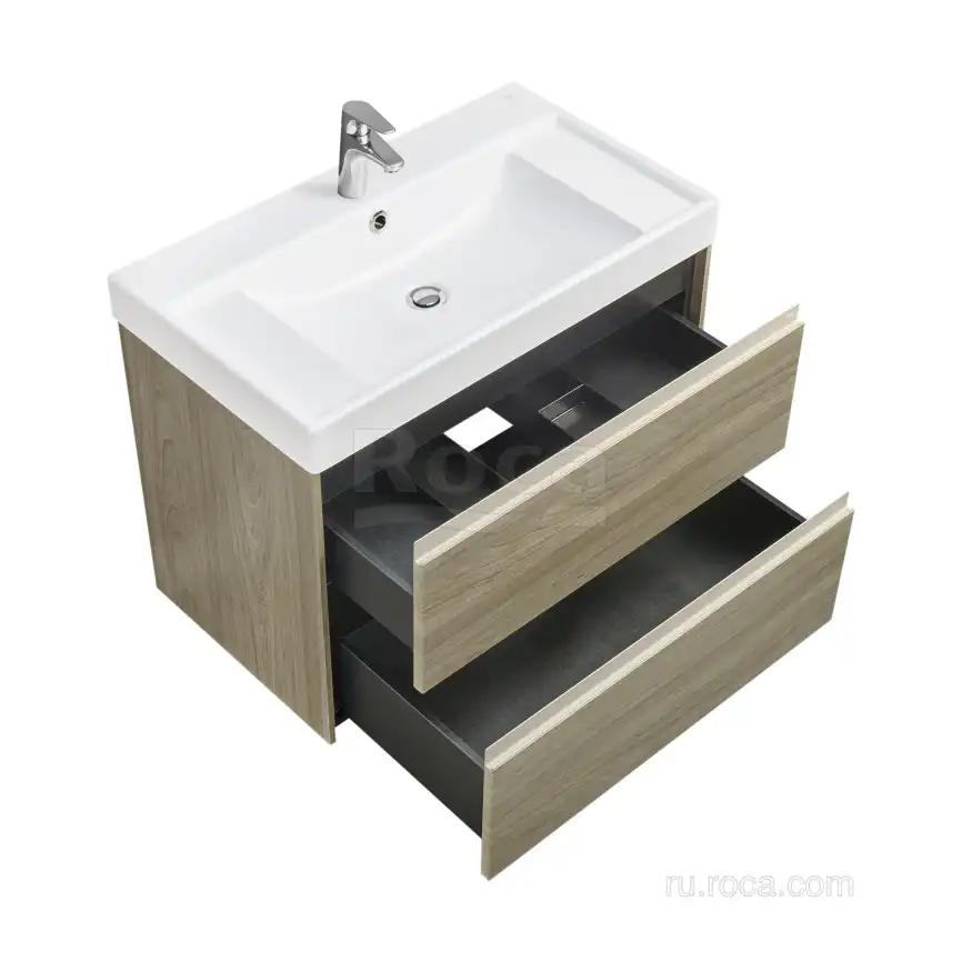 Тумбы под раковину Roca Ona 80 A857630511 подвесная, цвет, Вяз темный фото 3