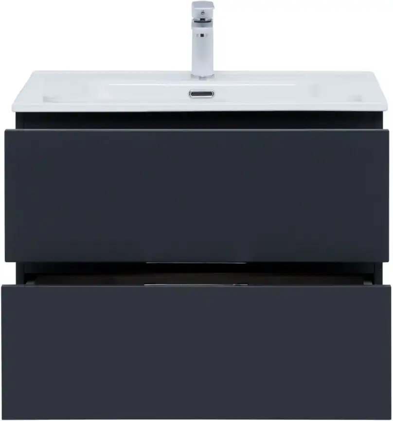 Тумба под раковину Aquanet Алвита New 70 2 ящика, антрацит 303908 фото 6