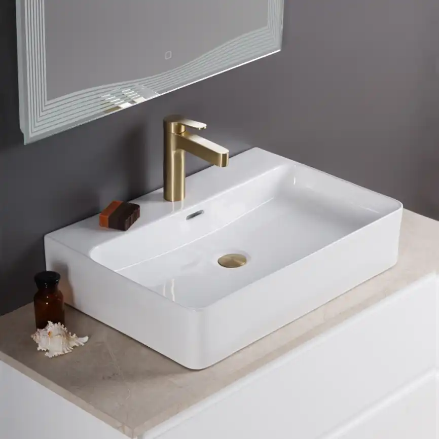 Раковина накладная BelBagno 605х420х135 BB1338, цвет Белый фото 3