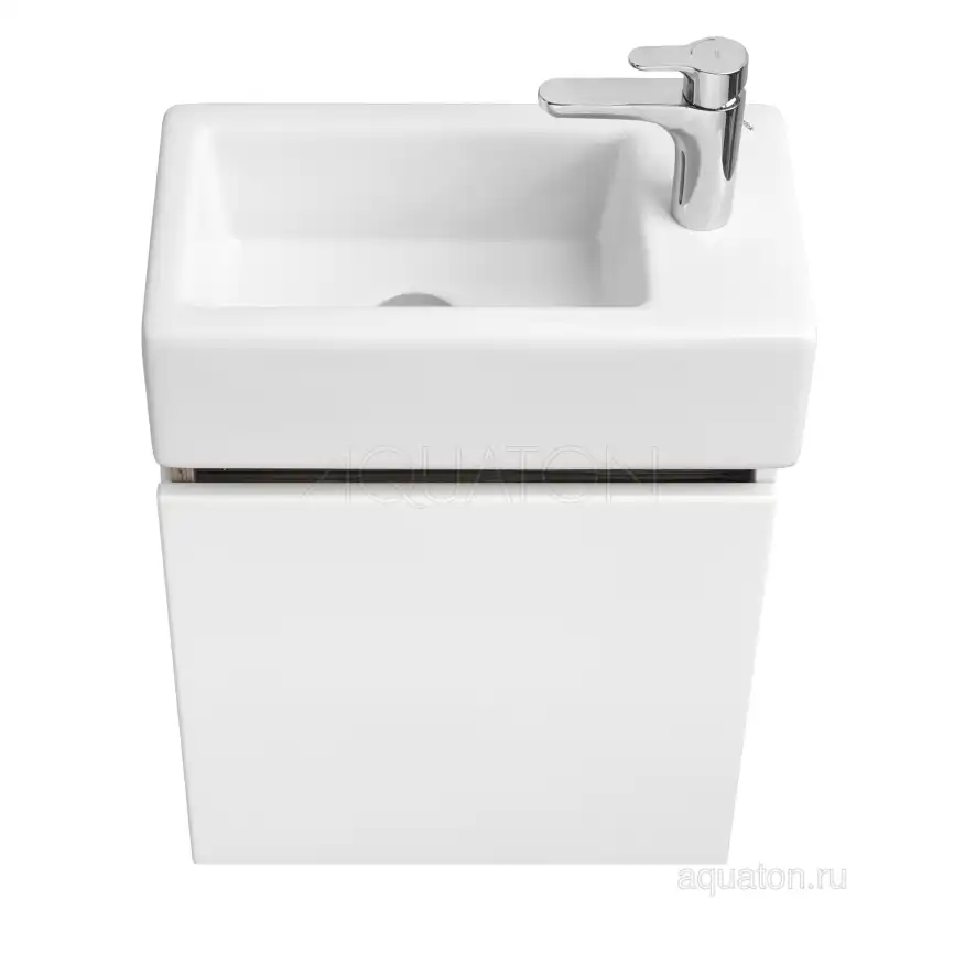 Тумба под раковину Aquaton Эклипс 46 M 1A172801EK49L подвесная левая, цвет эбони светлый фото 4