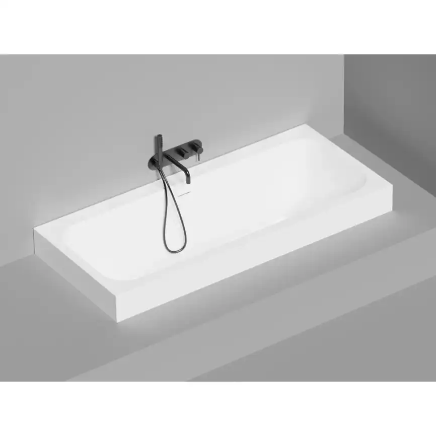 Ванна Salini ORLANDA AXIS KIT 180х80 103312M из материала S-Sense, Белая матовая фото 5