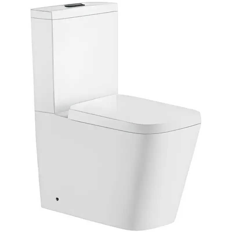 Унитаз-компакт CeramaLux K2170-1, безободковый, с бачком и сидением микролифт Белый фото 3