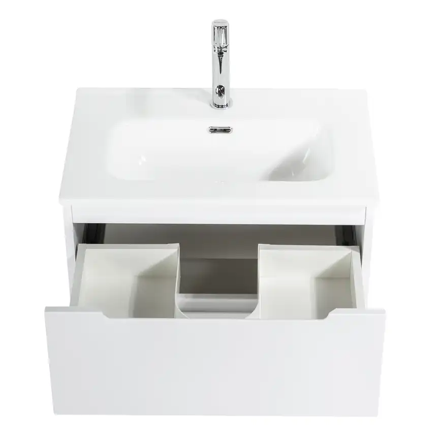 Тумба под раковину BelBagno ETNA39-500/390-2C-SO-BL-P подвесная Bianco Lucido фото 5