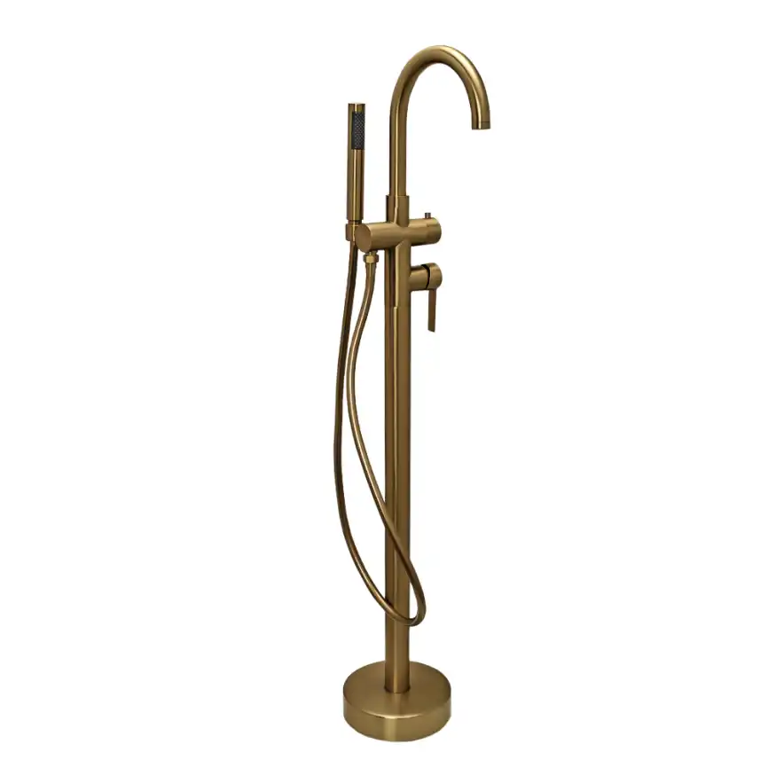 Смесители для ванны AVS Elegant 811-412-BG напольный, брашированное золото фото 6