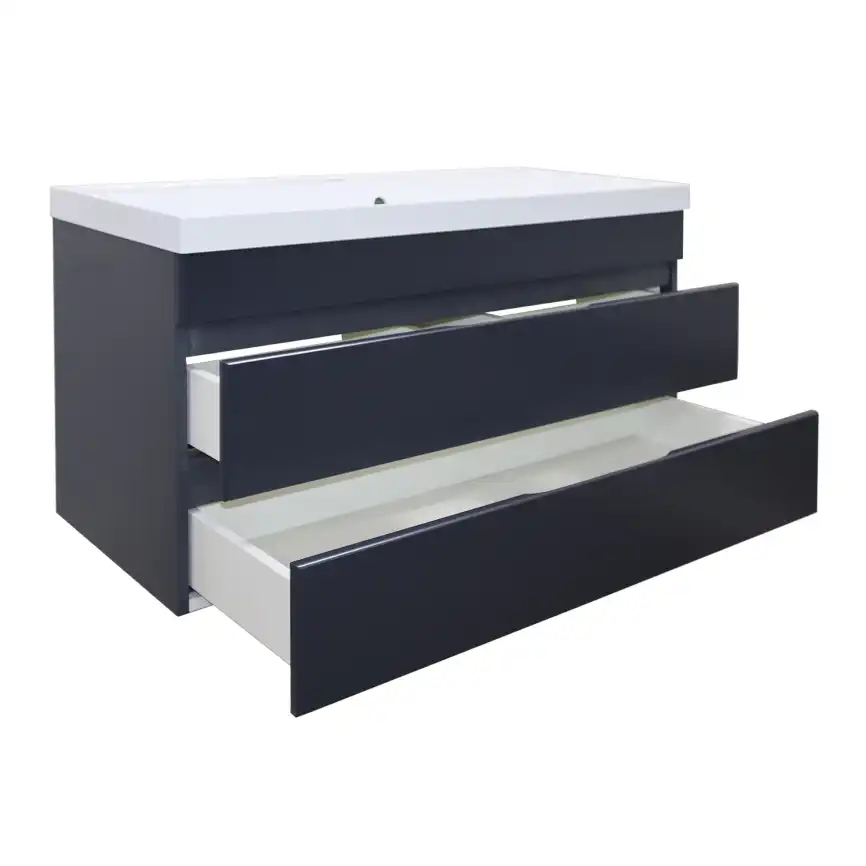 Тумба с раковиной Azario Эстима 100 CS00094586, подвесная, Графит фото 2