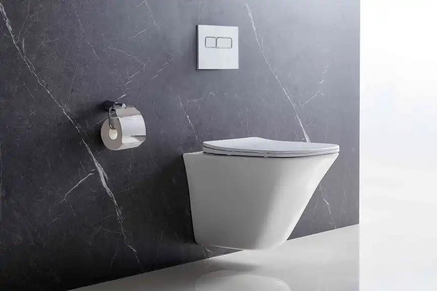 Подвесной унитаз BelBagno MARMI BB052CHR, безободковый, Белый фото 4