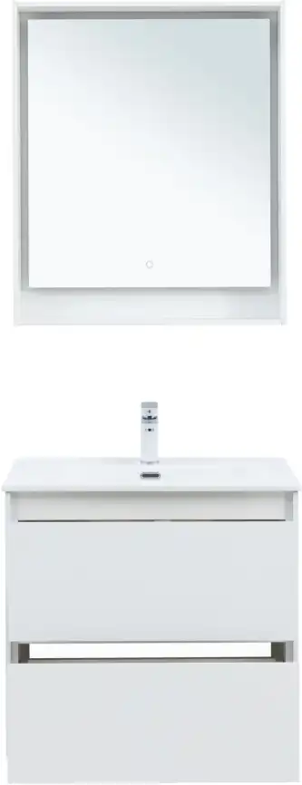 Тумба под раковину Aquanet Милан 70 белый глянец, подвесная, 336368 фото 9