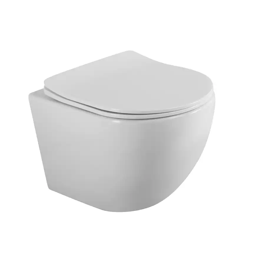 Унитаз подвесной BelBagno UNO 2.0 BB7306CHR/SC безободковый с сиденьем фото 1