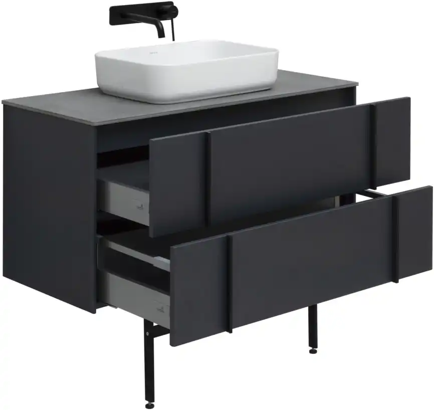 Тумба под раковину Allen Brau Reality 100 1.32007.AM антрацит матовый фото 29