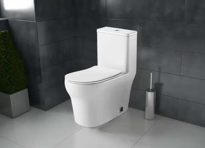 Унитаз-моноблок Azario SINTO AZ-1098 безободковый, в комплекте с сиденьем микролифт, Белый глянцевый фото 2