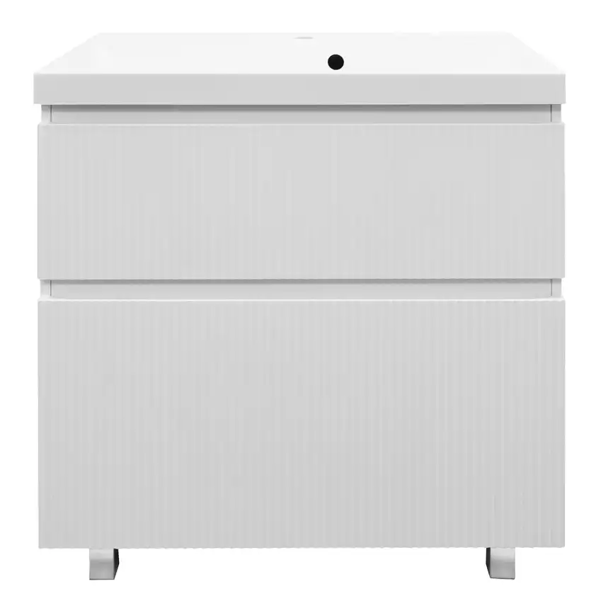 Тумба с раковиной Azario Viola 80 CS00097140, напольная, Белая матовая фото 3