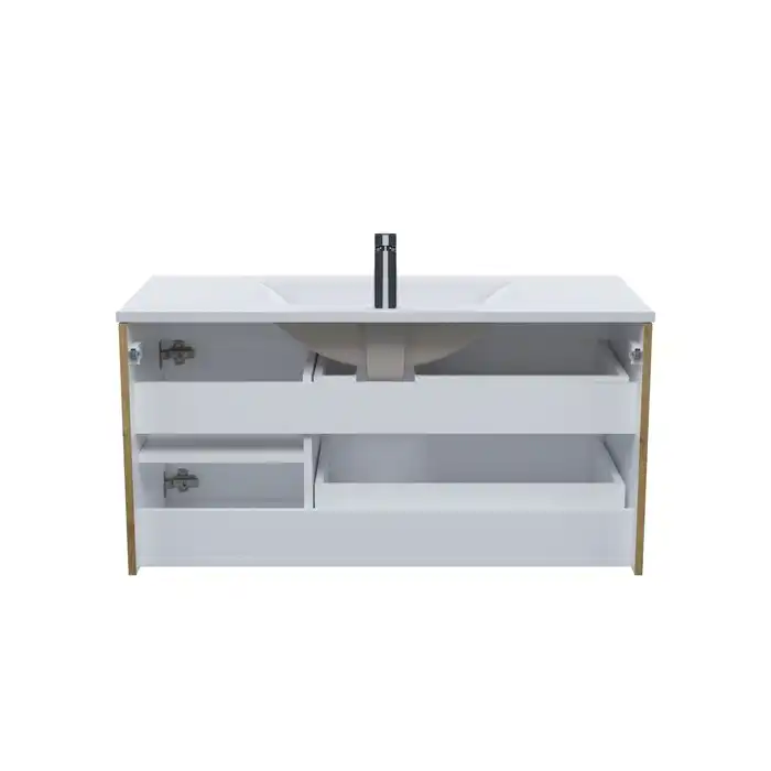 Тумба с раковиной IDDIS Bild 100, подвесная, Дуб светлый, BIL10V0i95K фото 17