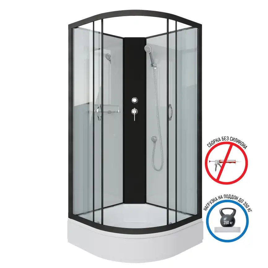 Душевая кабина Niagara Classic 80х80х200 NG-6703-14BK средний поддон, без гидромассажа, 67031414BK фото 1