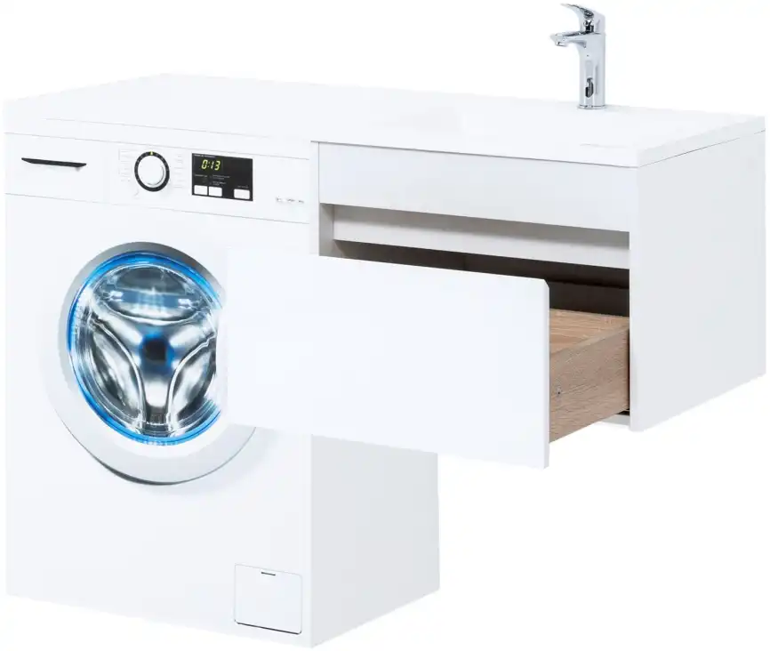 Тумба под раковину Aquanet Токио 120/58 белый (подвесная, 1 ящик) 236916 фото 5