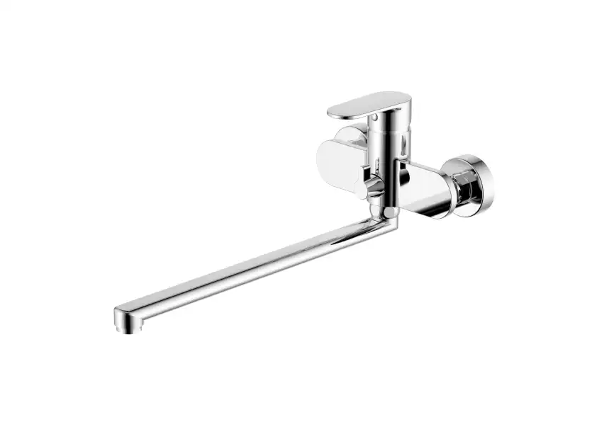 Смеситель для ванны Aquatek Ника AQ1842CR с длинным изливом, Хром фото 3