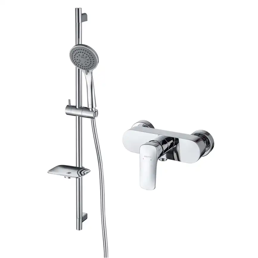 Смеситель для душа Aquatek Вега AQ1032CR, с душевым гарнитуром однорычажный, Хром фото 1