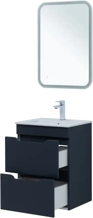 Тумба под раковину Aquanet Практика 50 маренго (2 ящика) 330456 фото 11