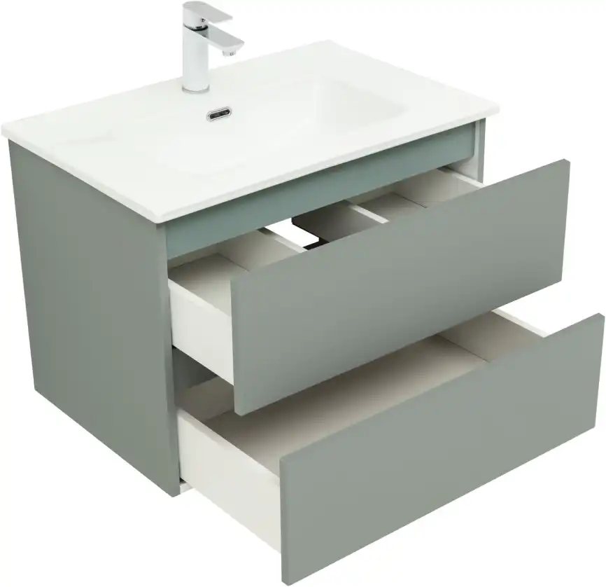 Тумба под раковину Aquanet Вега 2.0 70 мисти грин, подвесная, 337960 фото 11
