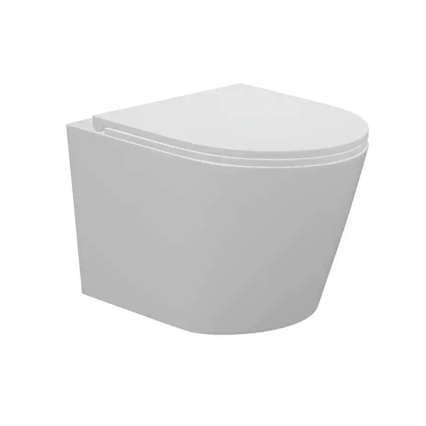 Унитаз подвесной AVS Тоник 801-0032-P-T2-GW безободковый, со смывом Торнадо, белый фото 1