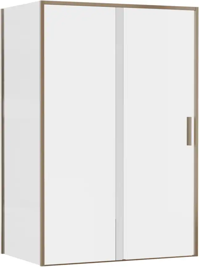 Душевой уголок Aquanet Pleasure Evo 130x80 AE65-130x80-GBT профиль золото-никель браш, прозрачное стекло_ фото 1