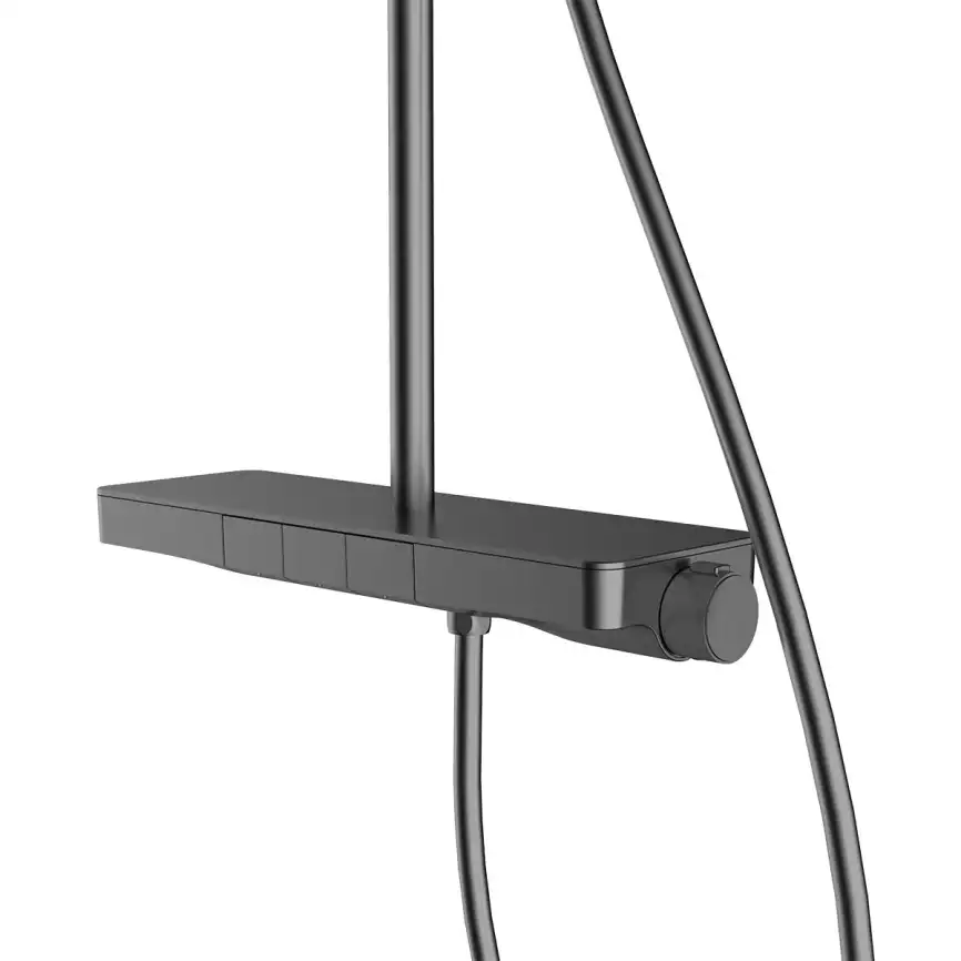 Душевая система  Vincea Inspire VSFS-3I12TGM VSFS-3I12TGM  с термостатом, вороненная сталь фото 3