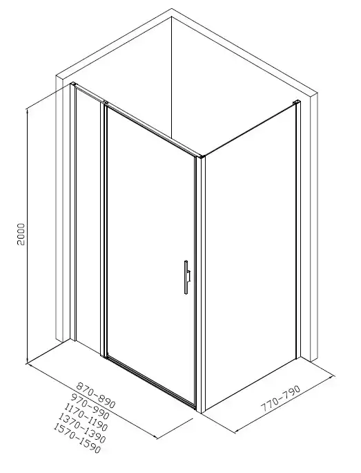 Душевой уголок Allen Brau Priority 160x80 3.31038.BA + 3.31041.BA серебро браш фото 2