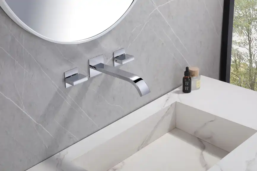 Смеситель для раковины Abber Wasserfall AF8612 встраиваемый, с внутренней частью, Хром фото 2