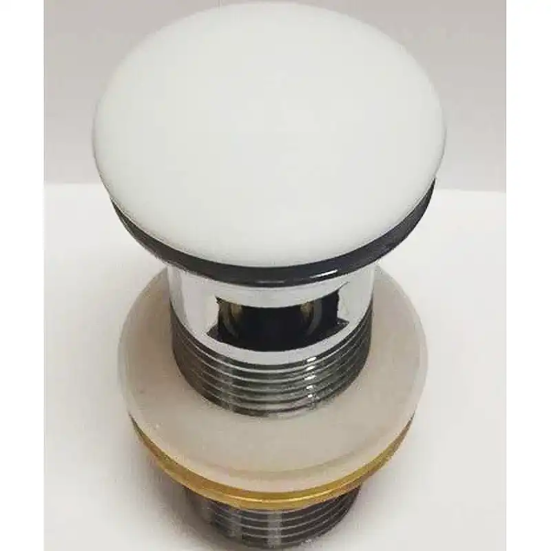 Донный клапан для раковины CeramaLux RD028MW с переливом, Белый матовый фото 1