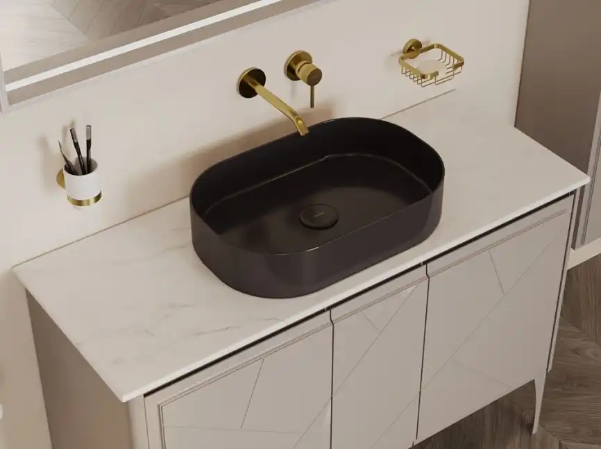 Смеситель для раковины Allen Brau Priority 5.31A03-GB (с внутренней частью) золото фото 4