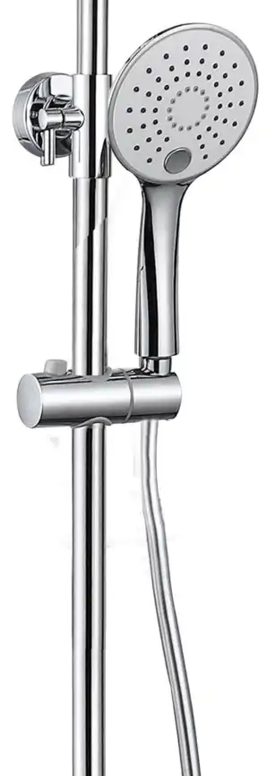 Душевая система Aquanet Arctic AF520-72-R-CW для ванны с изливом, верхний и ручной душ, Хром / Белый фото 4