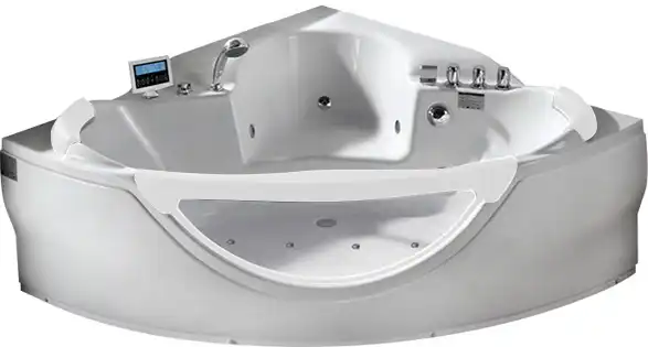Акриловая ванна Gemy G9025 II K 155х155 с гидромассажем, угловая фото 1
