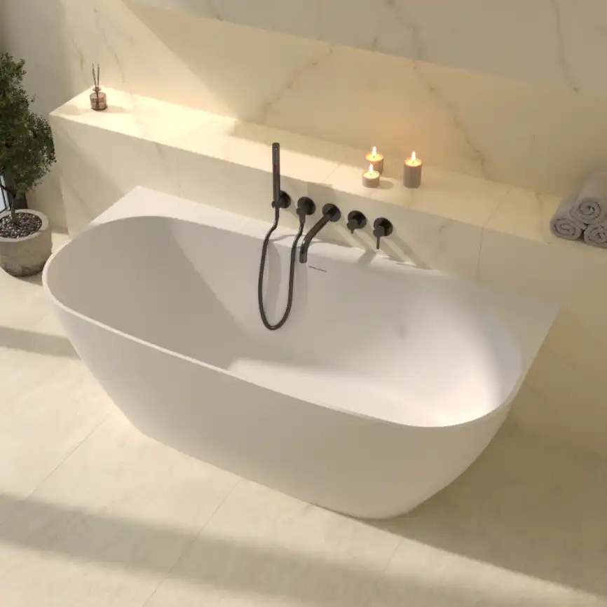 Ванна из искусственного камня WHITECROSS 170x80 Make, белая матовая 0219.170080.200 фото 4