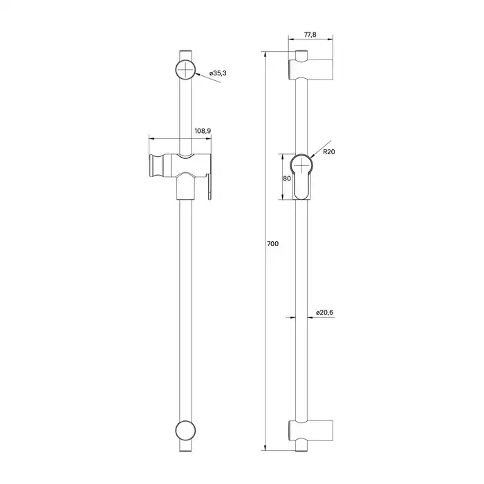 Душевая штанга IDDIS Ray RAY70C0i17  цвет, Глянцевый хром фото 5